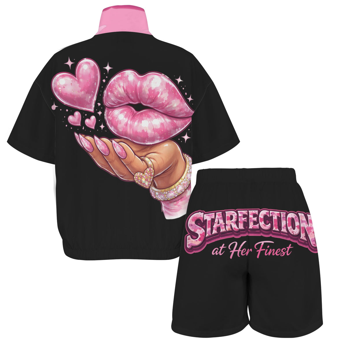Starfection Ladies Edition Women's Short Windbreaker 2 Piece Set