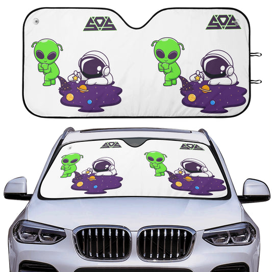 Space Alien Car Auto Sun Shade