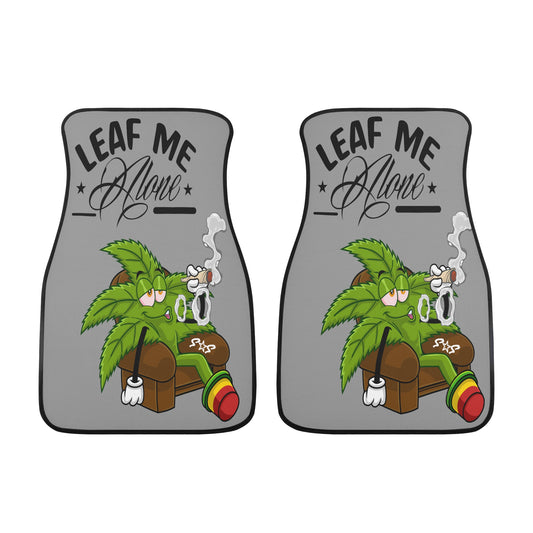 Leaf Me Alone 4/20 Edition Back and Front Car Floor Mats