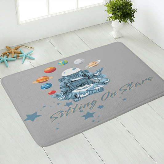 Sitting On Star Meditation Plush Doormat