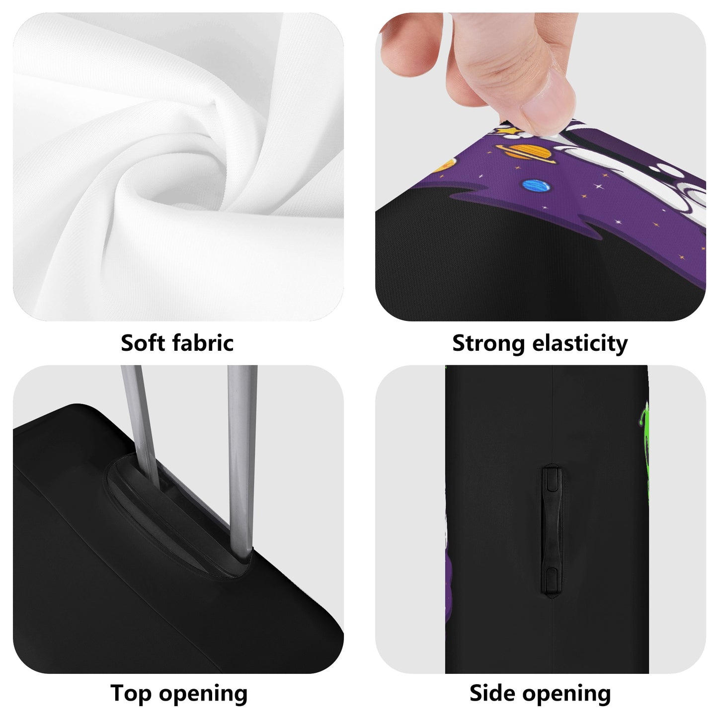 Space Aliens Polyester Luggage