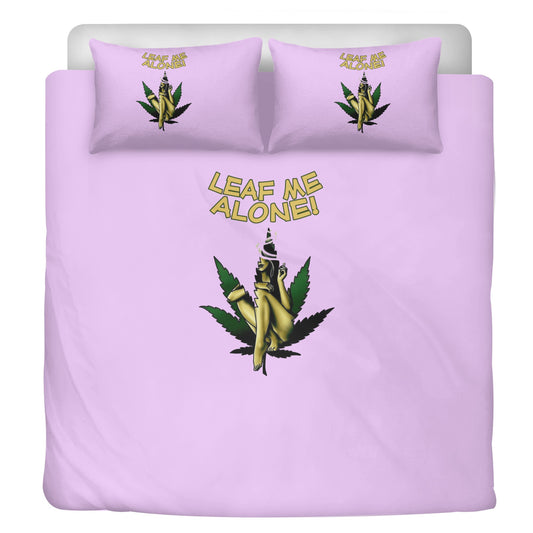 Leaf Me Alone 4/20 Edition 3 Pcs Beddings