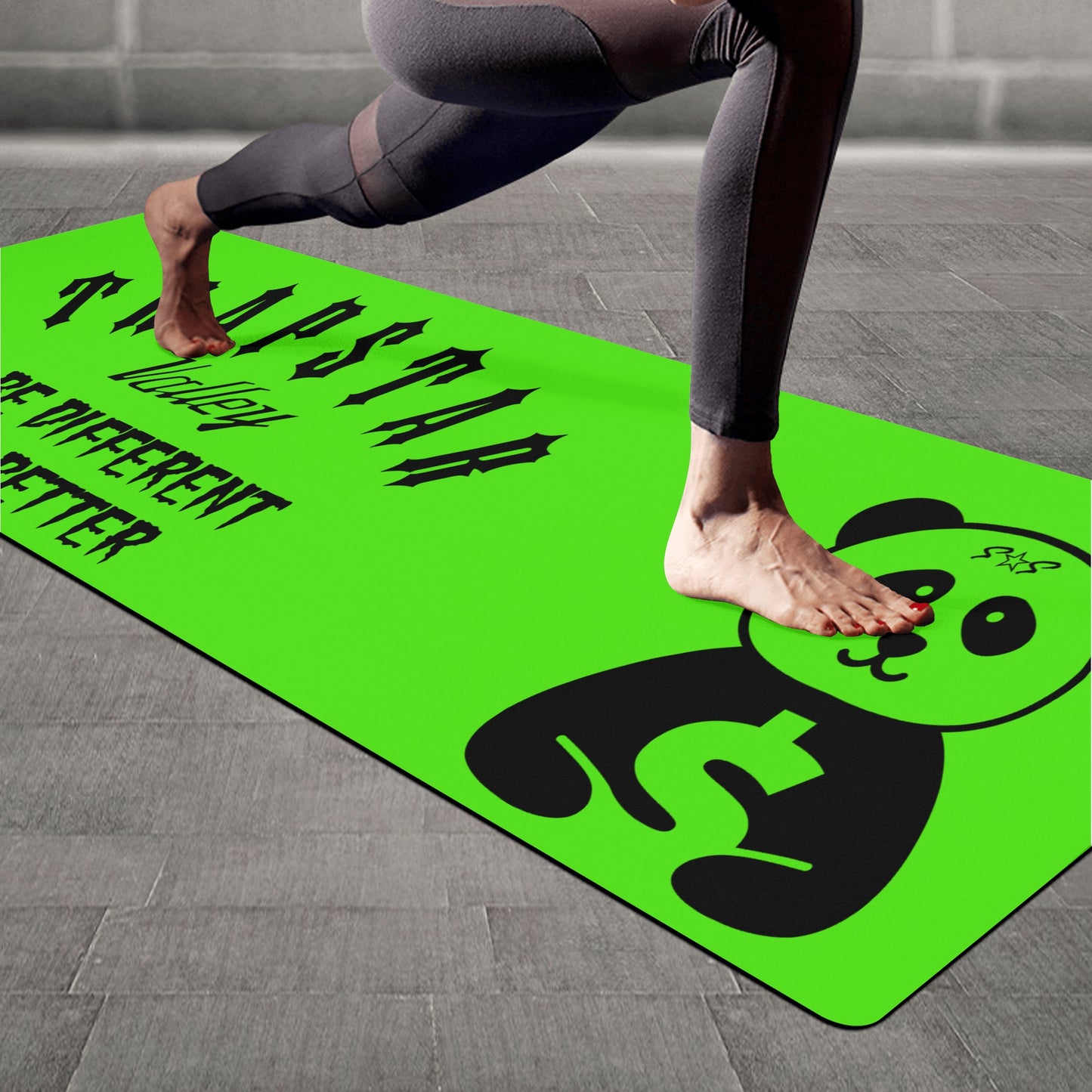 Trap Star Valley Mint Green Panda 1.0 4mm Rubber Yoga Mat
