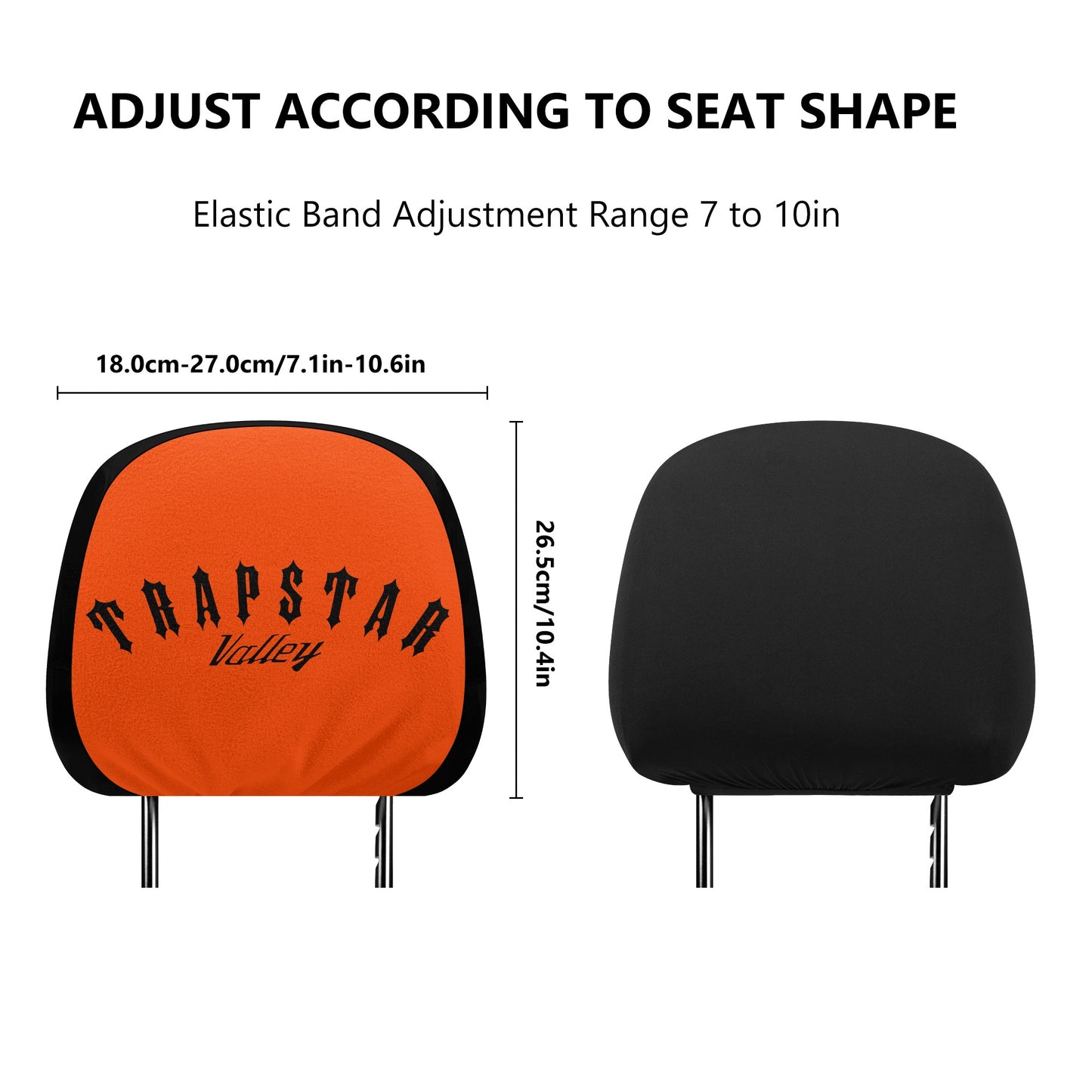 Trap Star Valley Dark Orange Car Headrest Covers