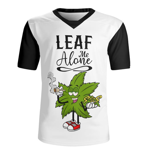 Leaf Me Alone 420 Edition Mens White/Black Rugby Jersey