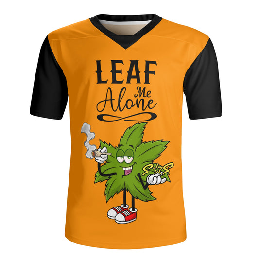 Leaf Me Alone 420 Edition Mens Orange Rugby Jersey