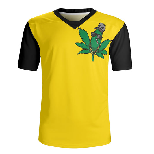 Leaf Me Alone 420 Edition Mens Gold Rugby Jersey