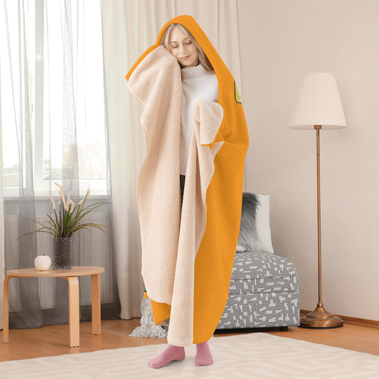 Leaf Me Alone 420 Edition 3.0 Orange Hooded Blanket
