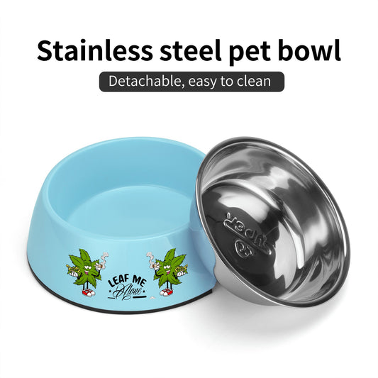 Leaf Me Alone 2.0 4/20 Edition Pet Food Bowl