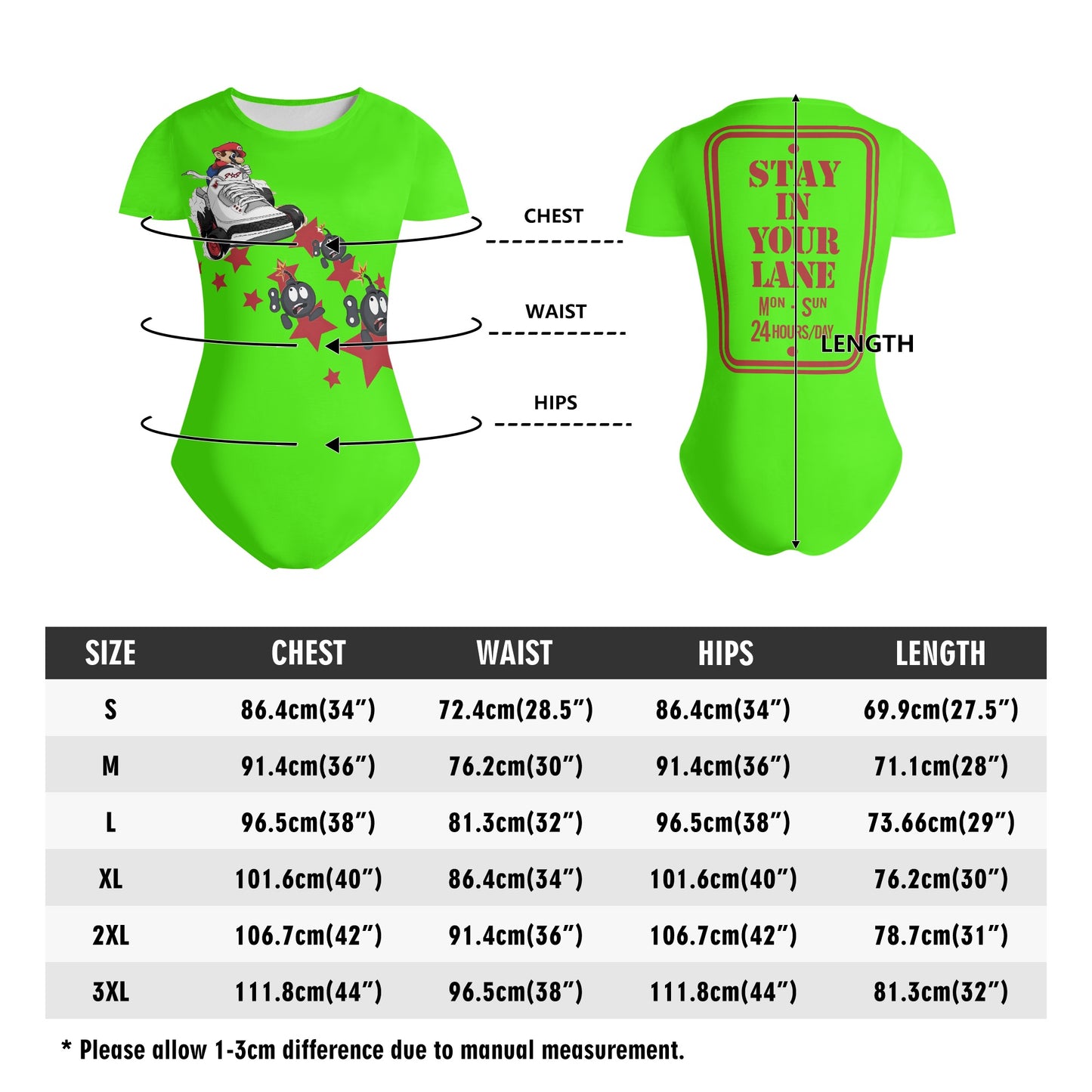 S.I.Y.L. (Stay In Your Lane) Tan Womens Soft Short Sleeve Bodysuit