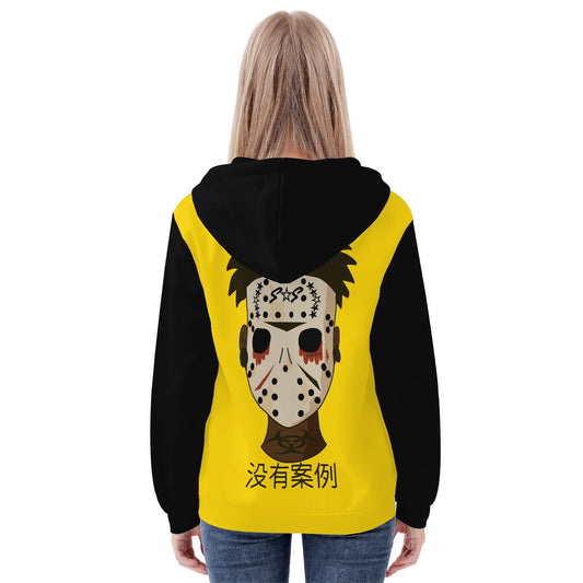No Face, No Case Womens Gold Up Hoodie