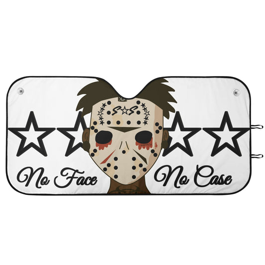 No Face, No Case White Car Auto Sun Shade
