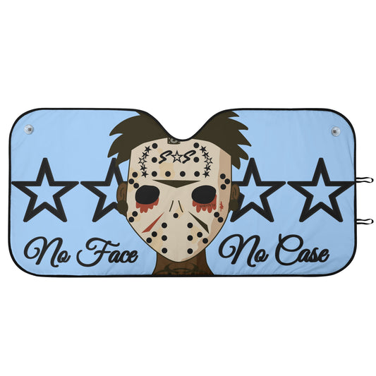 No Face, No Case Sky Blue Car Auto Sun Shade