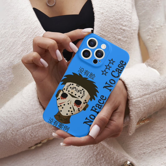 No Face, No Case Blue IPhone 15 Pro Phone Case Protector