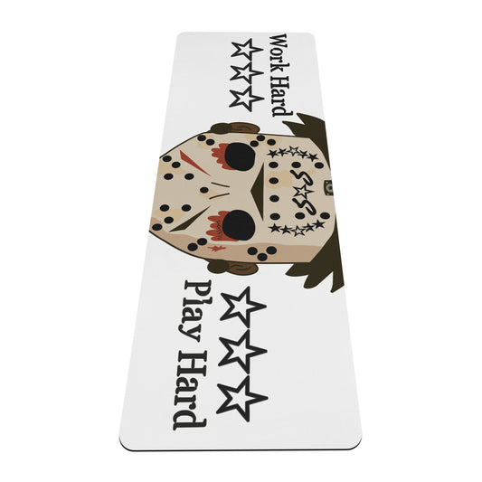 No Face, No Case White 4mm Rubber Yoga Mat