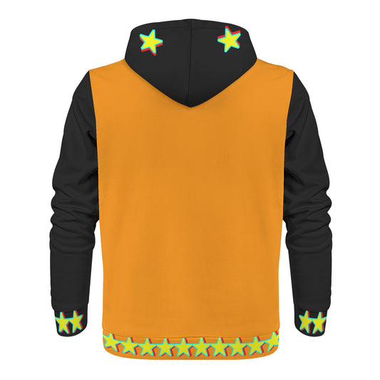 Star Gang Mens Orange/Black Hoodie