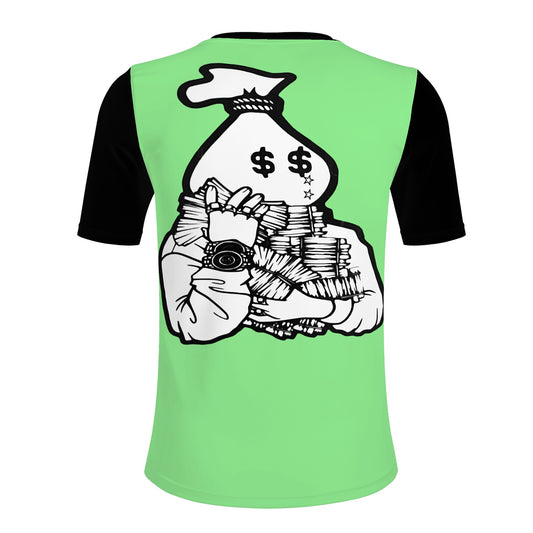 Money Man D.G.D.E (Dont Grind, Dont Eat) Mens Mint Green T-shirts