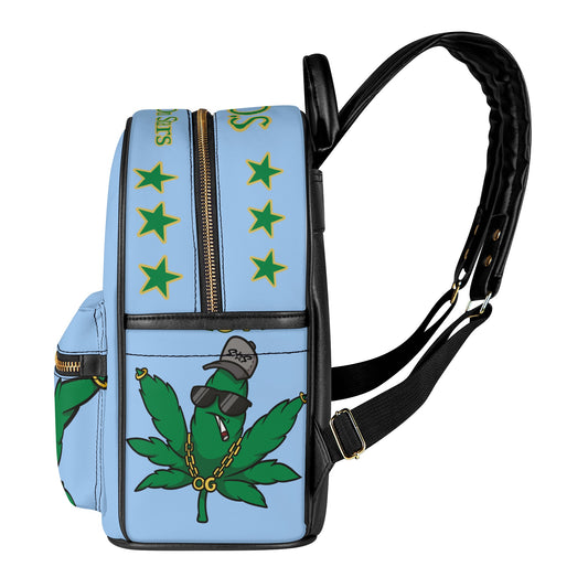 Leaf Me Alone 3.0 S.O.S 420 Sky Blue Edition Backpack