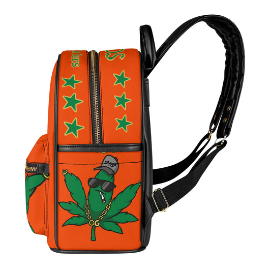Leaf Me Alone 3.0 S.O.S 420 Dark Orange Edition Backpack