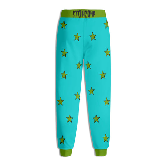 Leaf Me Alone 2.0 420 S.O.S Edition Mens Turquoise Sweatpants