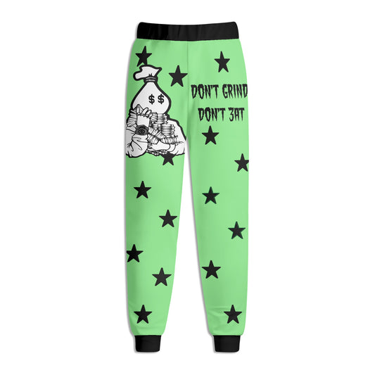 Money Man D.G.D.E (Dont Grind Dont Eat) Mens Mint Green Sweatpants