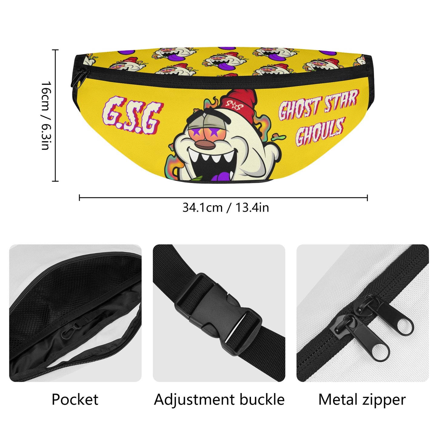 G.S.G Ghost Star Ghouls Gold Fanny Pack