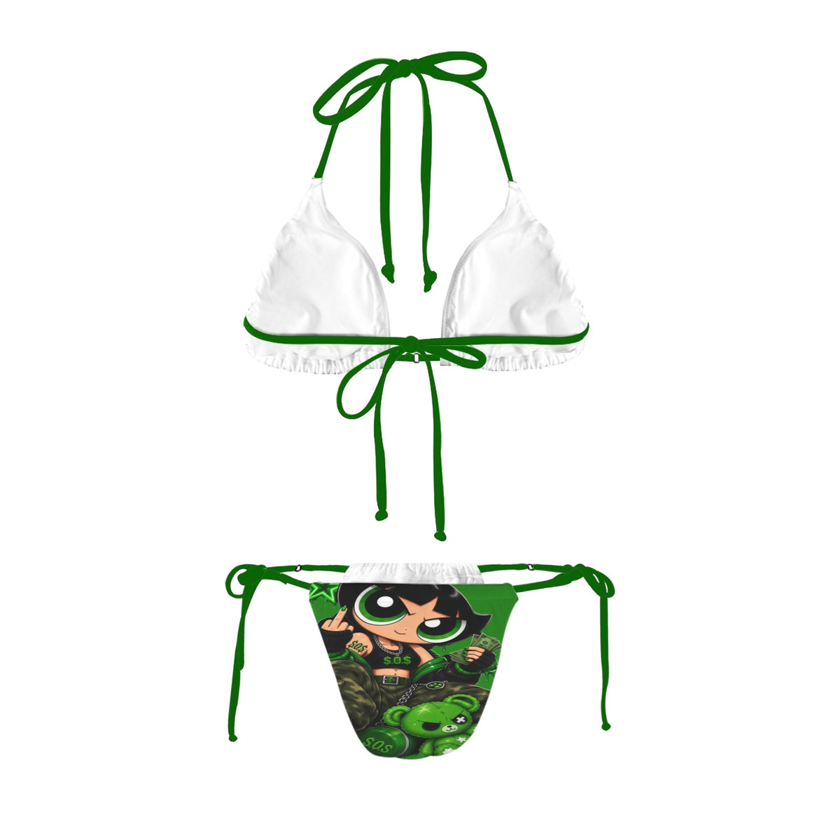S.O.S: Power Puff Gang Women's Halter String Bikini Set