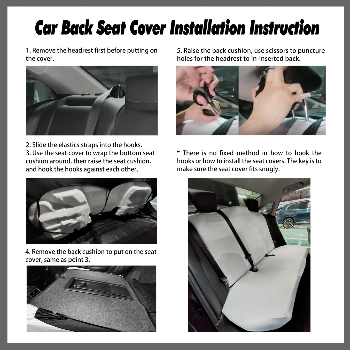 S.O.S X P.S.P Collaboration White Back Car Seat Cover