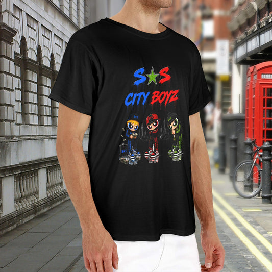S.O.S: Rowdy Ruff Boys Men's Heavy Cotton T-Shirt | Ships from USA