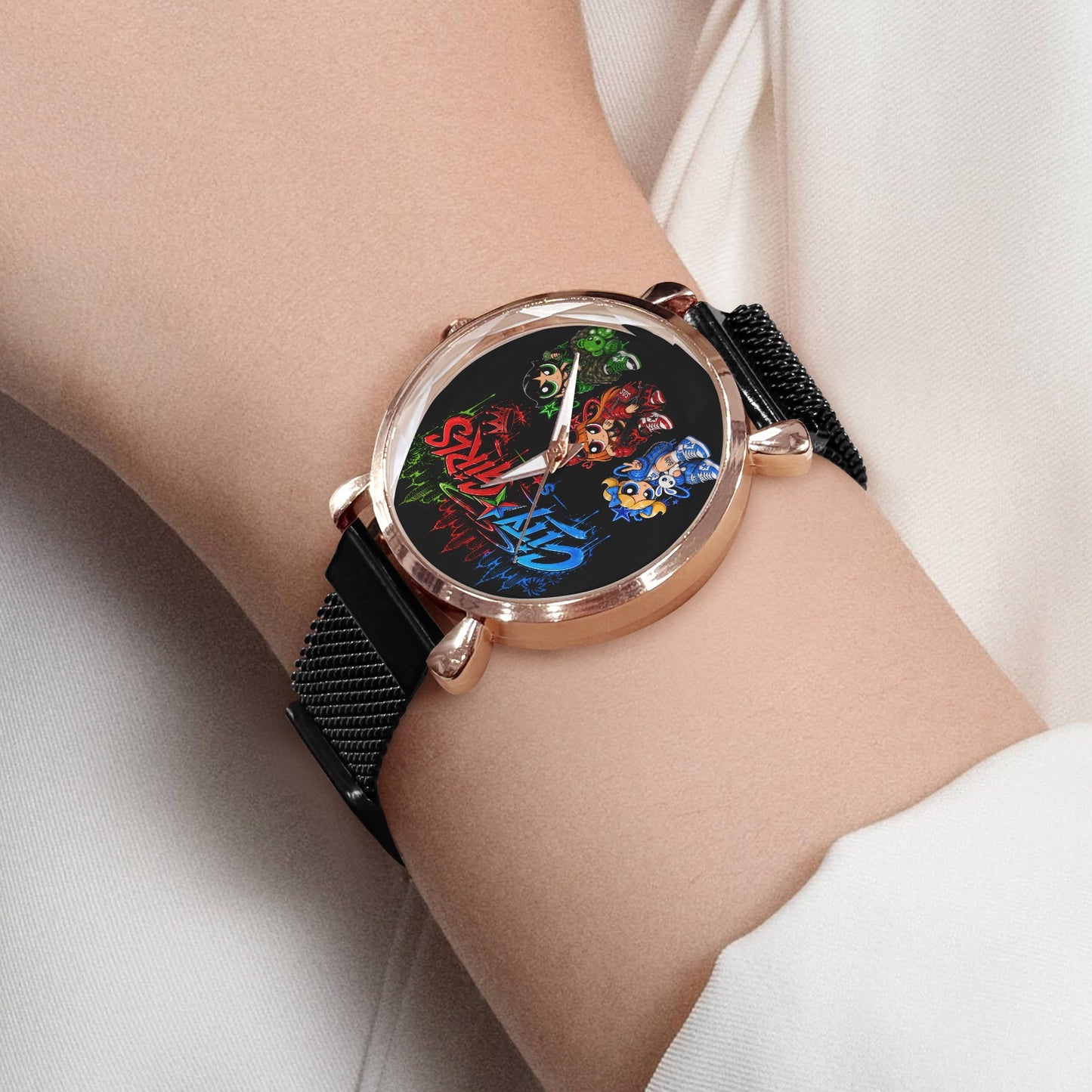 S.O.S: Power Puff Gang Women's Magnetic Strap Watch