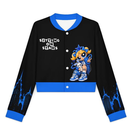 S.O.S: Power Puff Gang Women's Cropped Open Front Jacket