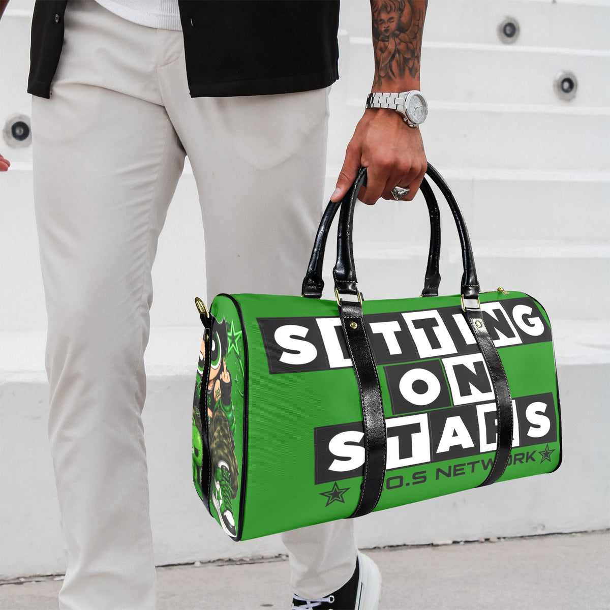 S.O.S: Power Puff Gang Travel Bag-Small (Black Long Patch)