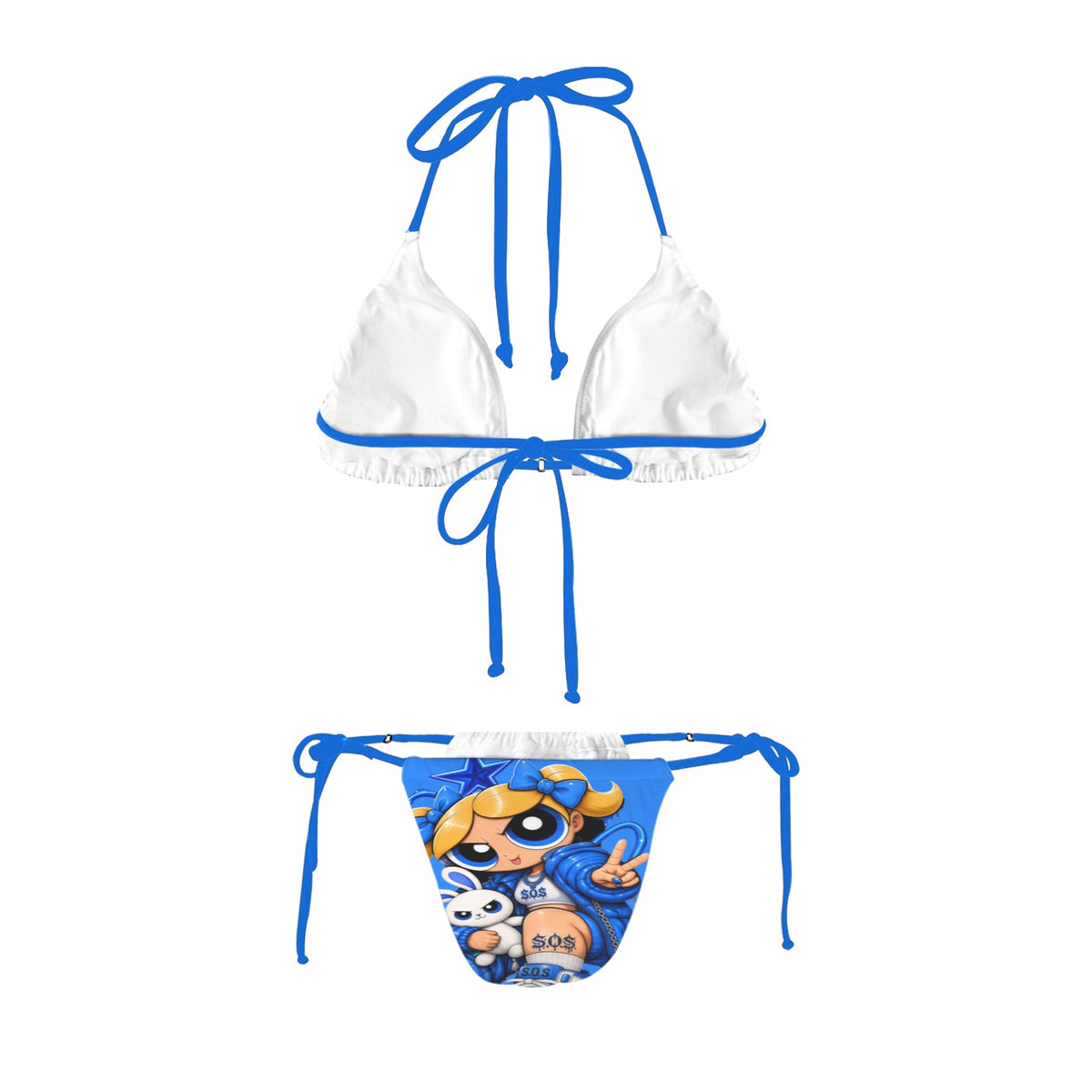 S.O.S: Power Puff Gang Women's Halter String Bikini Set