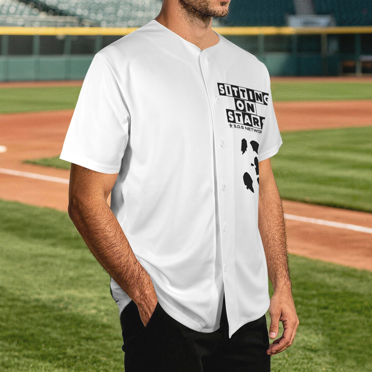 S.O.S: Rowdy Ruff Boys Men's Baseball Jersey ( Model T96 ) | Ships from USA