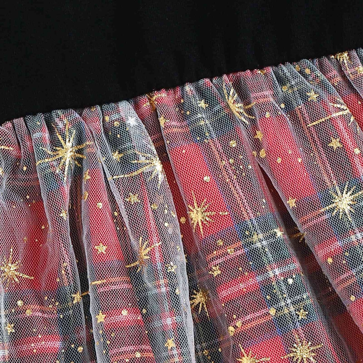 2023 Falling Stars Round Neck Long Sleeve MERRY CHRISMAS Reindeer Dress