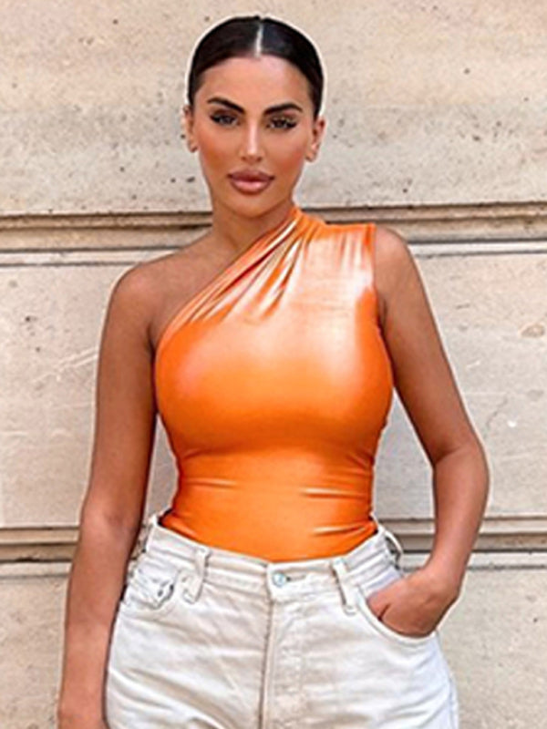 2023 Falling Stars Women's slim sleeveless all-match jumpsuit for women