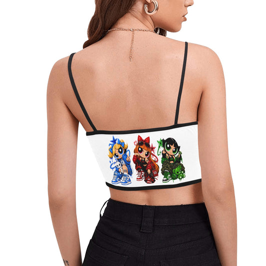 S.O.S: Power Puff Gang Women's Spaghetti Strap Crop Top