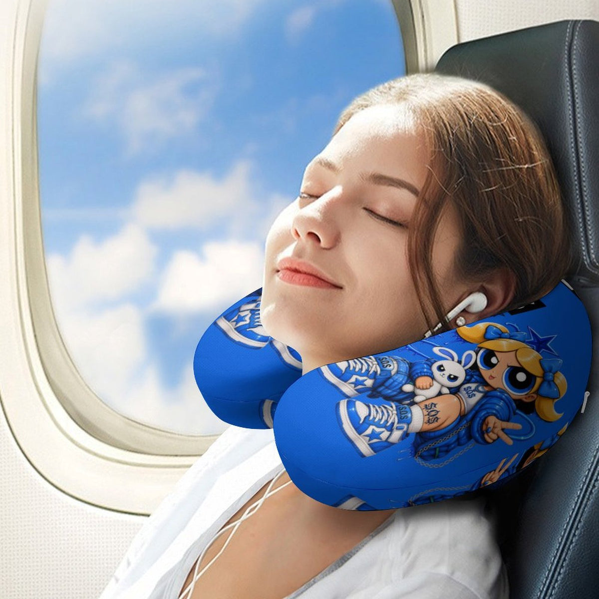 S.O.S: Power Puff Gang  U-Shaped Travel Neck Pillow