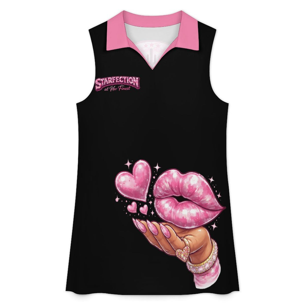 Starfection Ladies Edition Women's V-neck Sleeveless Dress