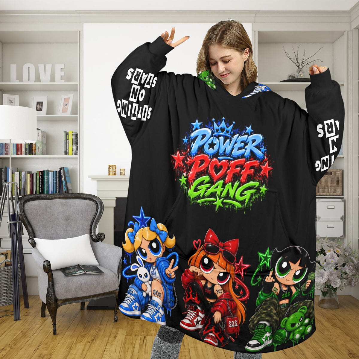 S.O.S: Power Puff Gang Blanket Hoodie