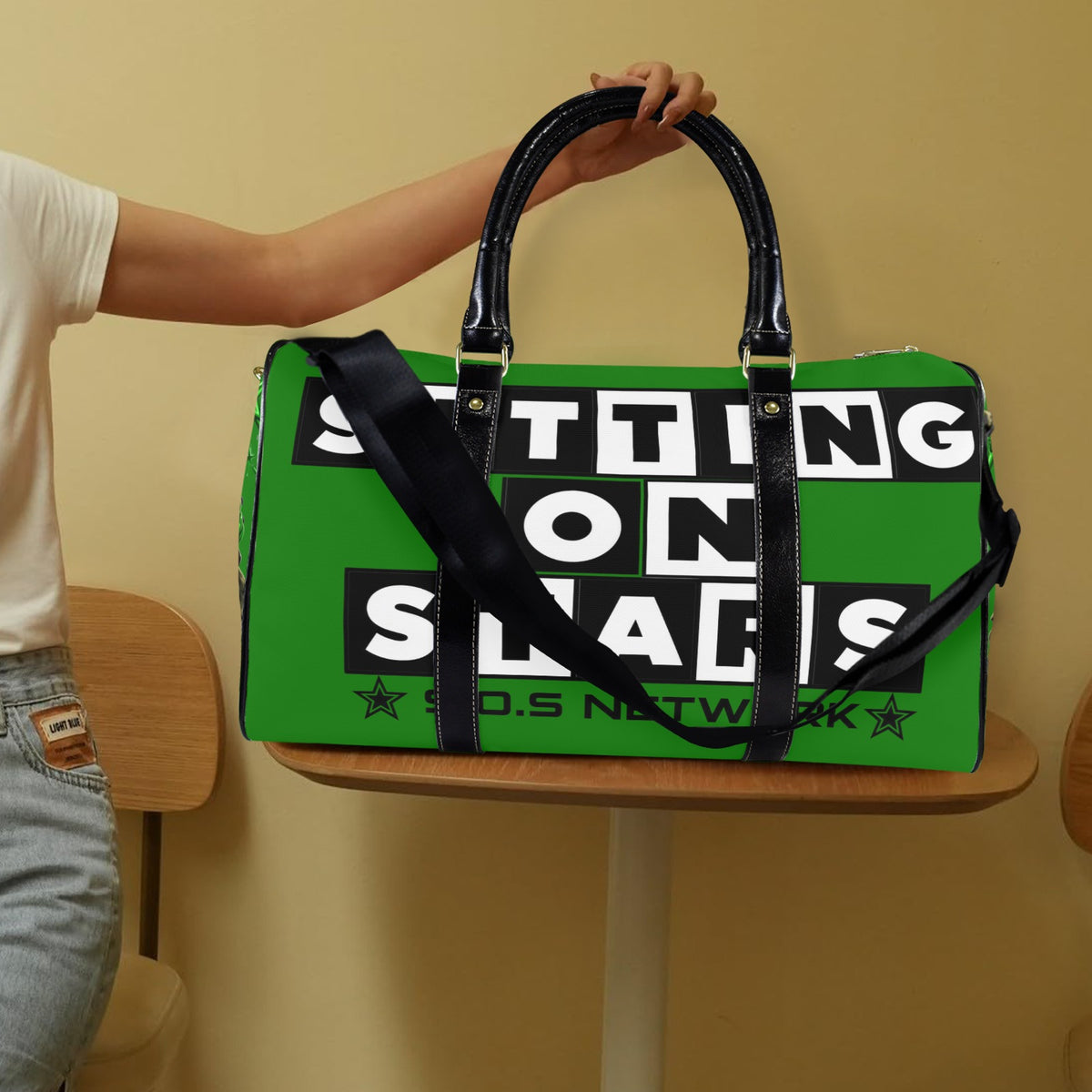 S.O.S: Power Puff Gang Travel Bag-Small (Black Long Patch)
