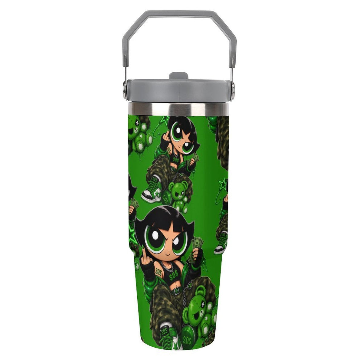 S.O.S: Power Puff Gang 30oz Tumbler with Top Handle