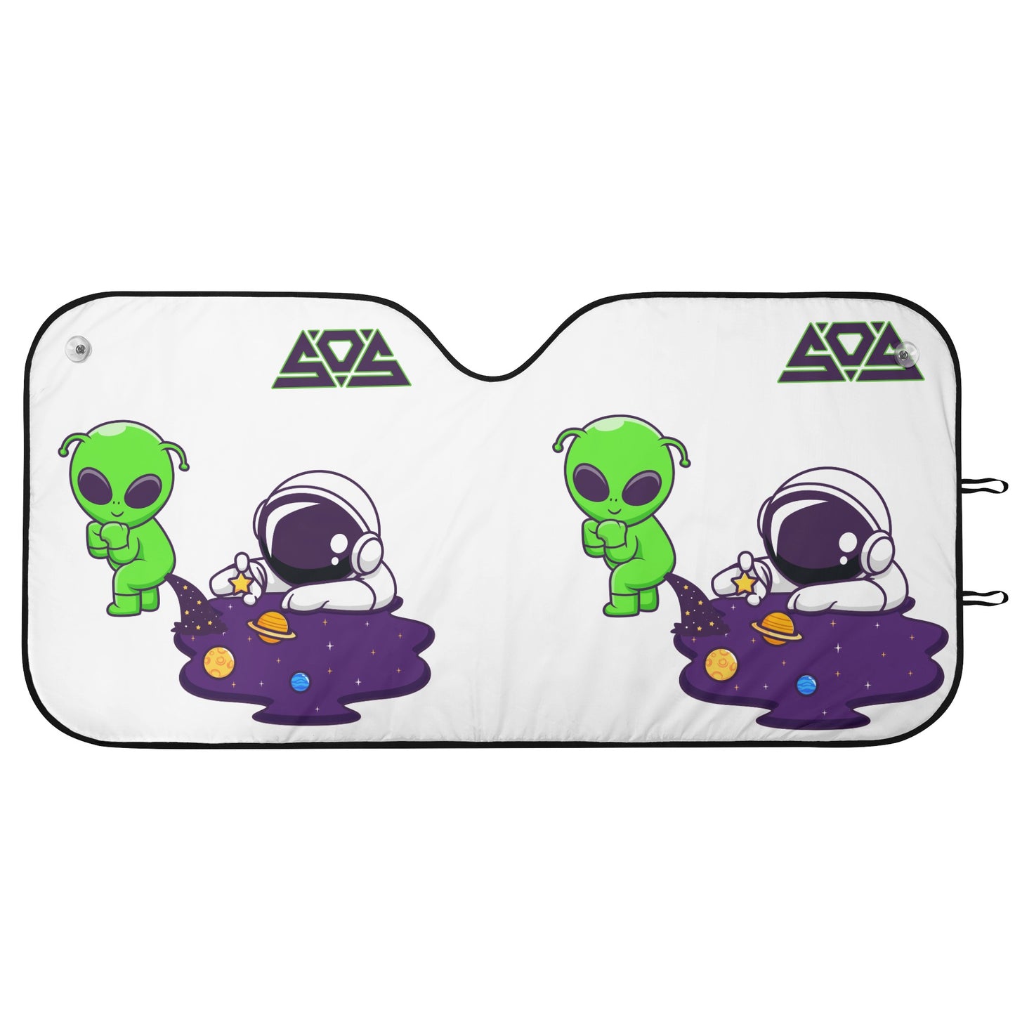 Space Alien Car Auto Sun Shade