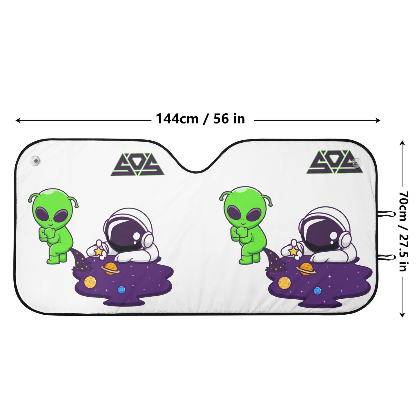 Space Alien Car Auto Sun Shade