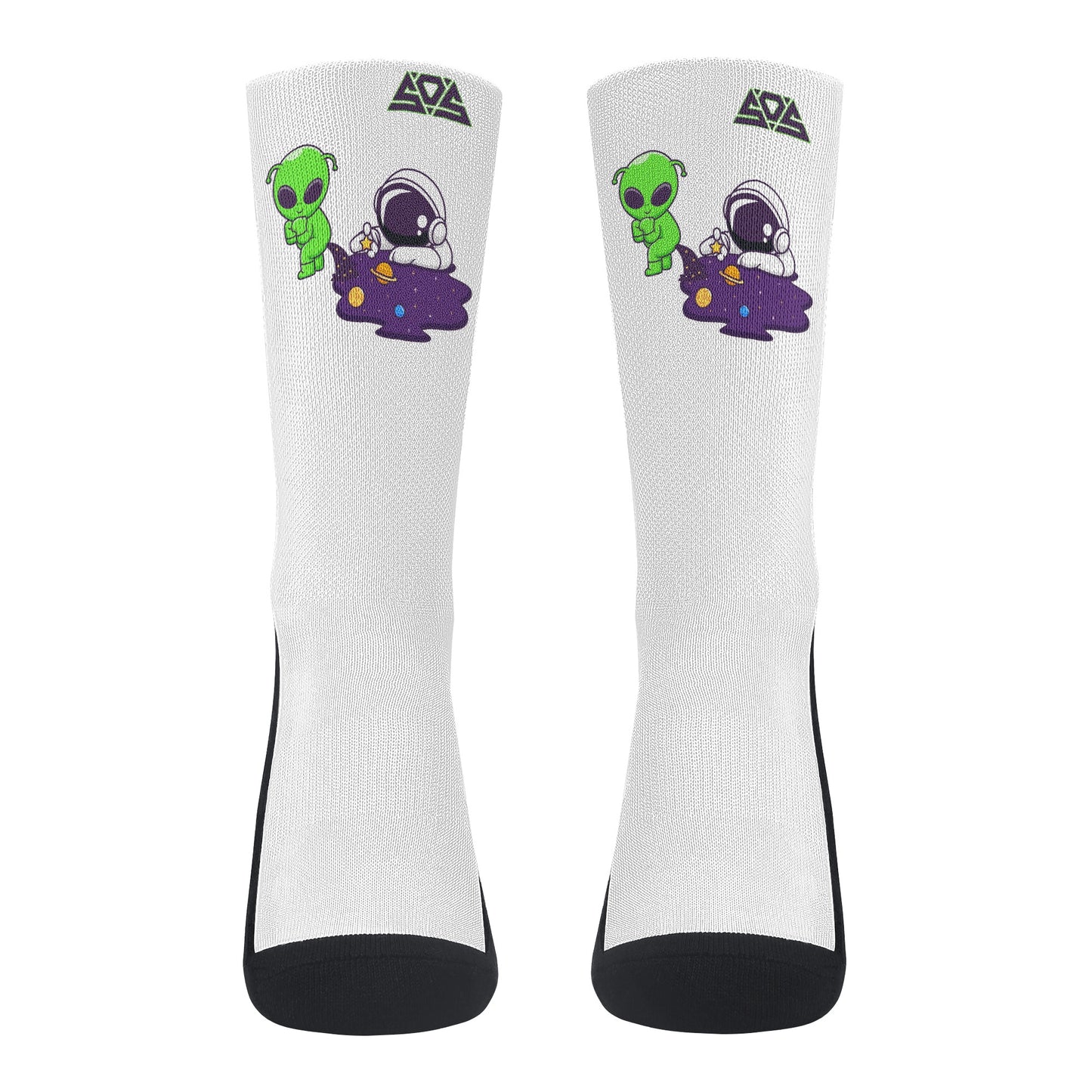 Space Aliens Crew Socks