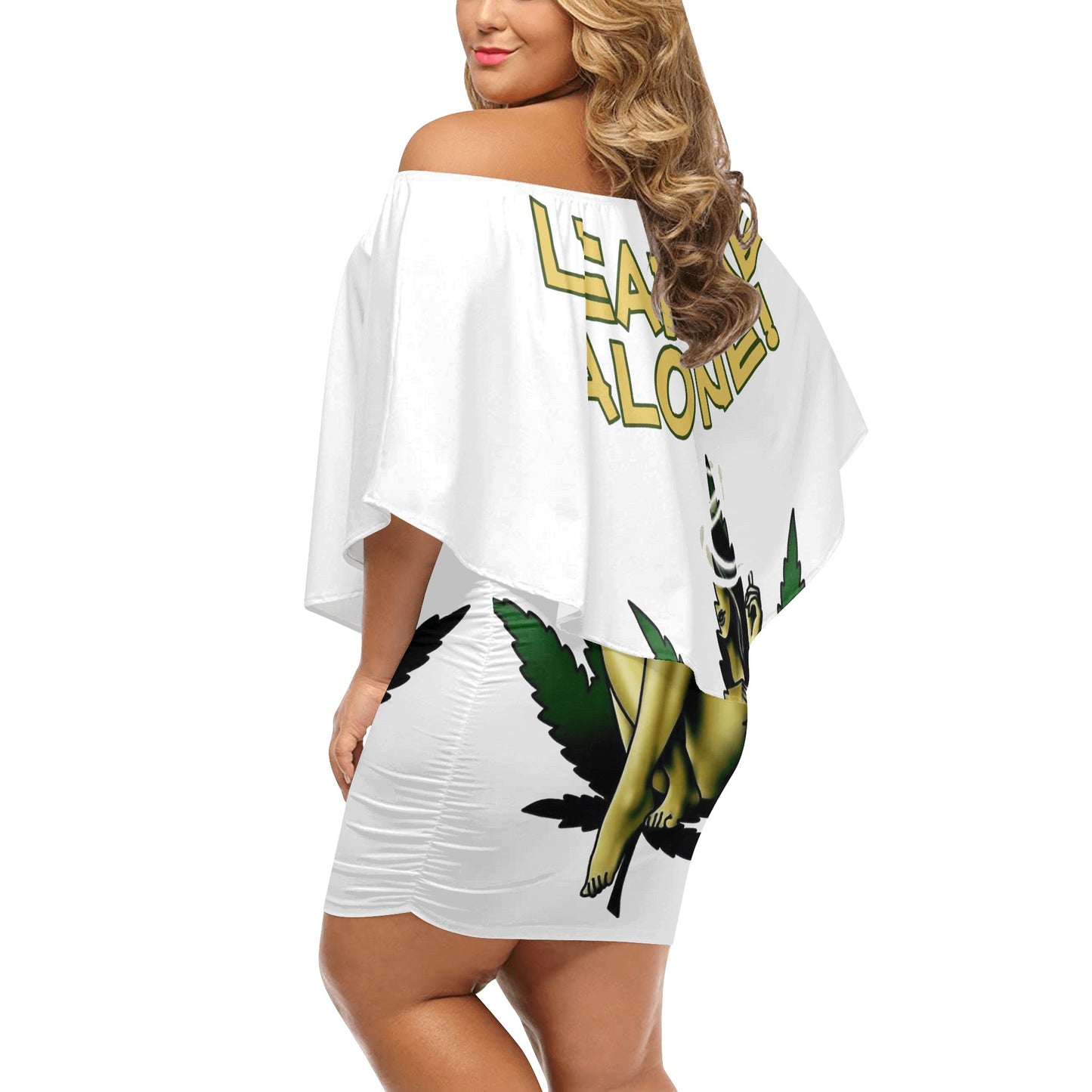 Leaf Me Alone 4/20 Edition Women's Off-the-shoulder Tube Dress