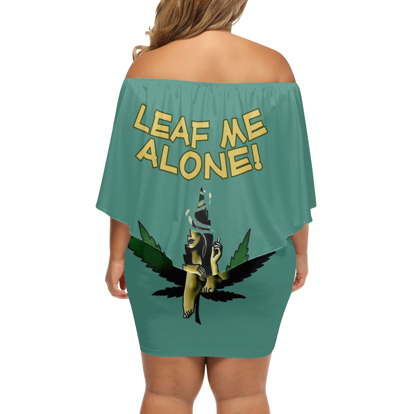 Leaf Me Alone 4/20 Edition Women's Off-the-shoulder Tube Dress