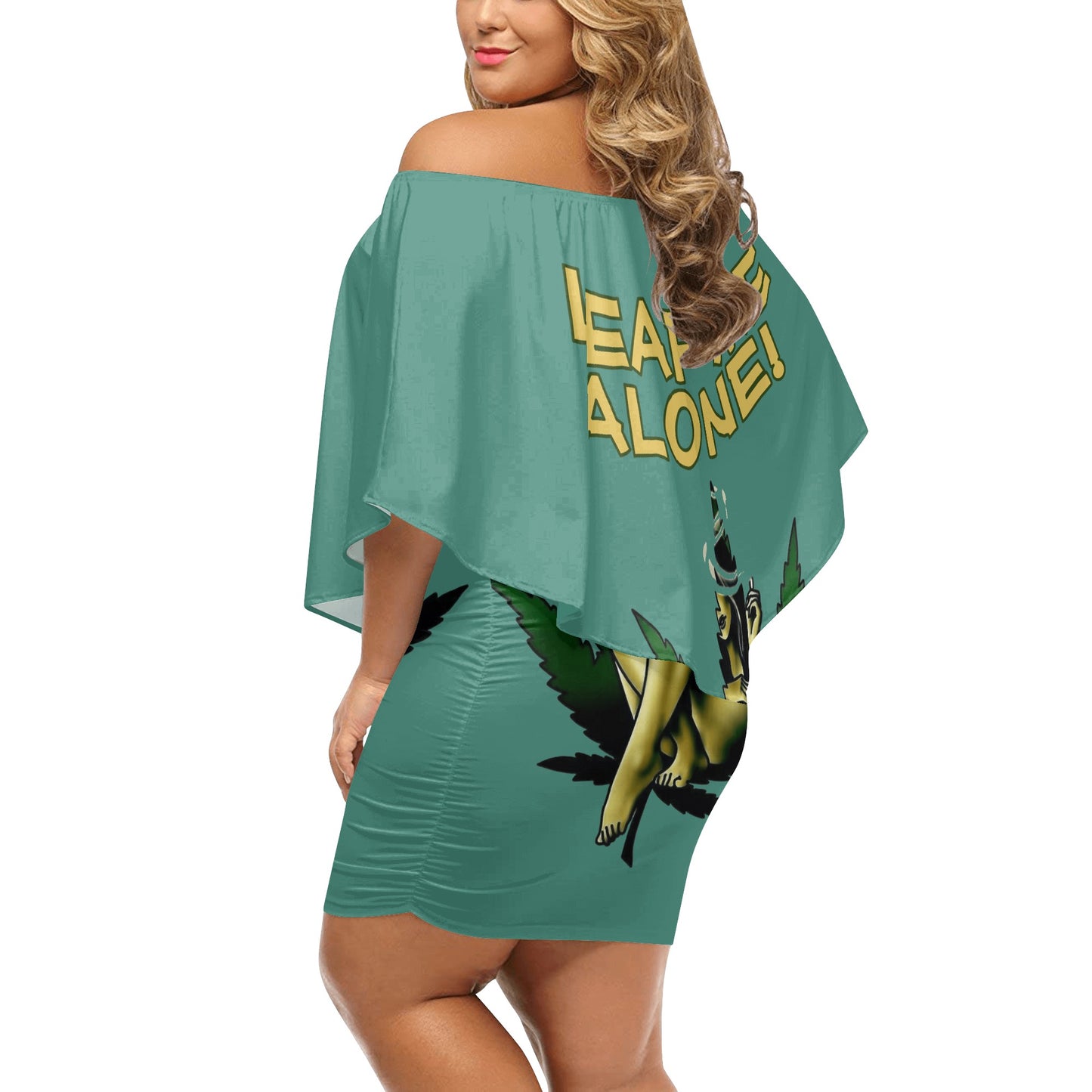 Leaf Me Alone 4/20 Edition Women's Off-the-shoulder Tube Dress