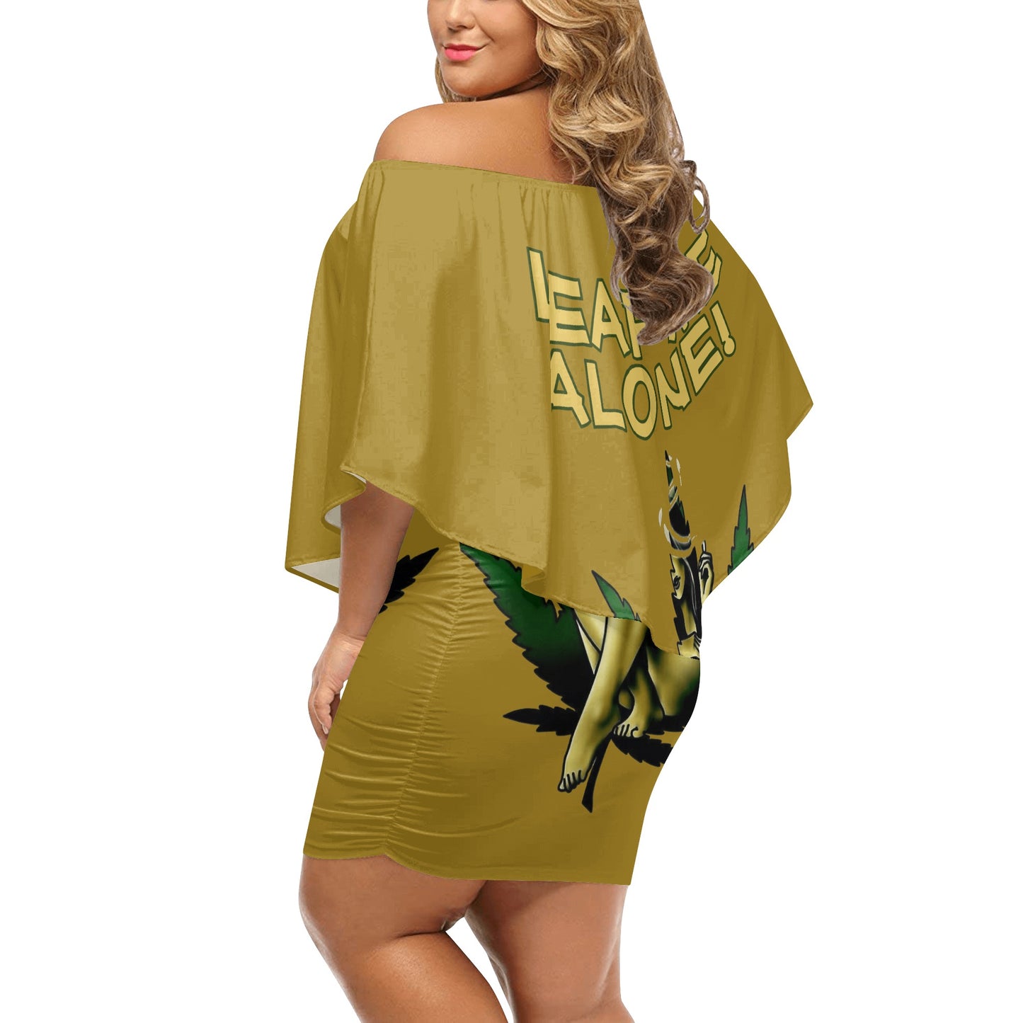 Leaf Me Alone 4/20 Edition Women's Off-the-shoulder Tube Dress