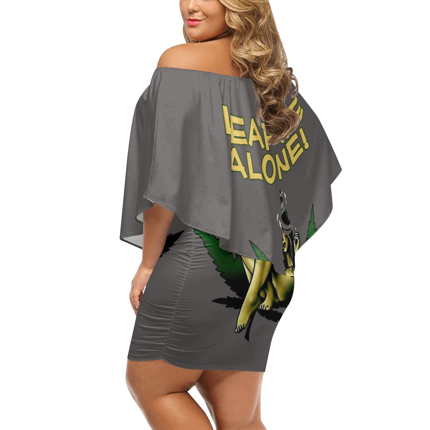 Leaf Me Alone 4/20  Special Edition Women's Off-the-shoulder Tube Dress